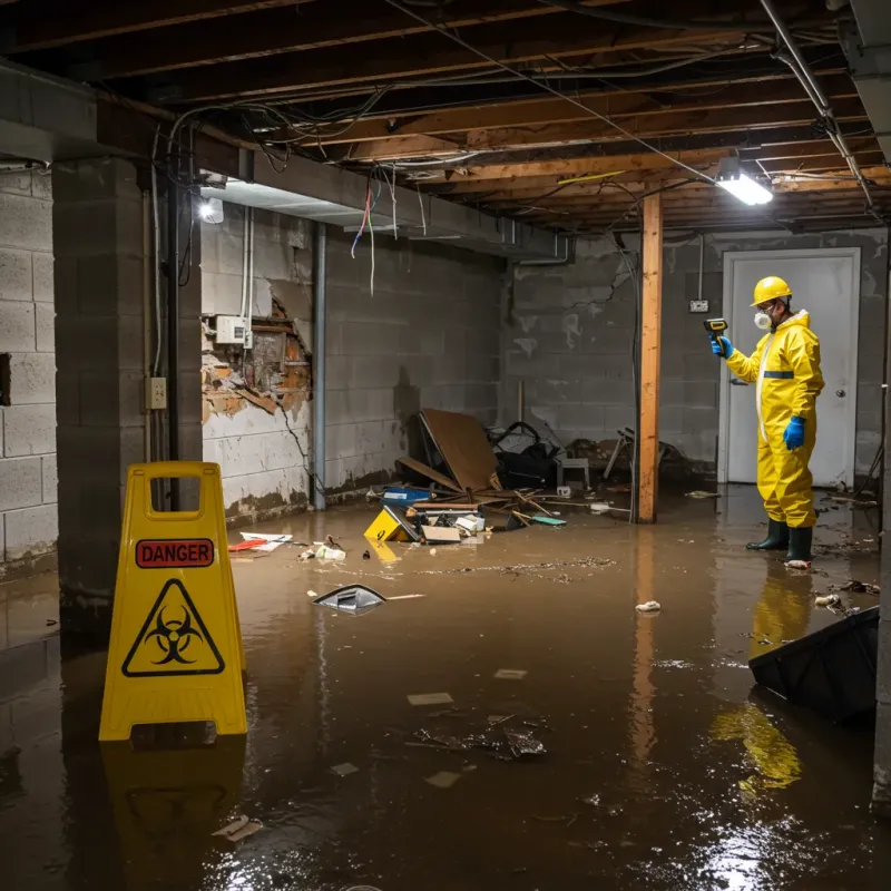 Flooded Basement Electrical Hazard in Sunray, TX Property